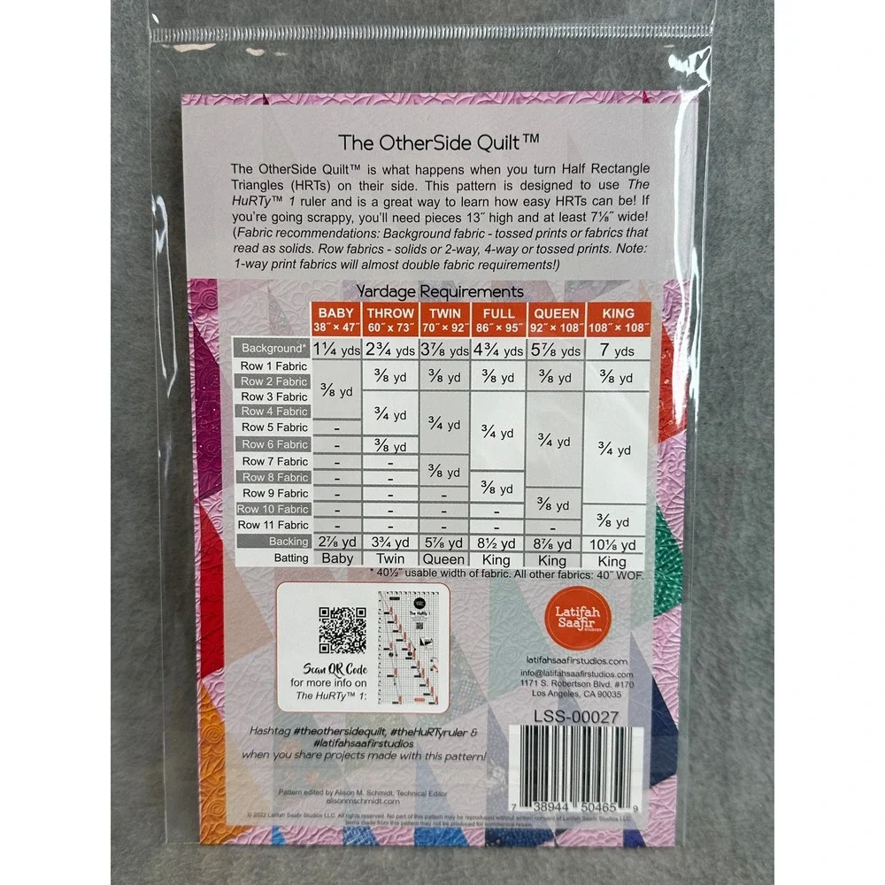 Latifah Saafir Studios The OtherSide Quilt Pattern LSS-00027‎ Modern Geometric